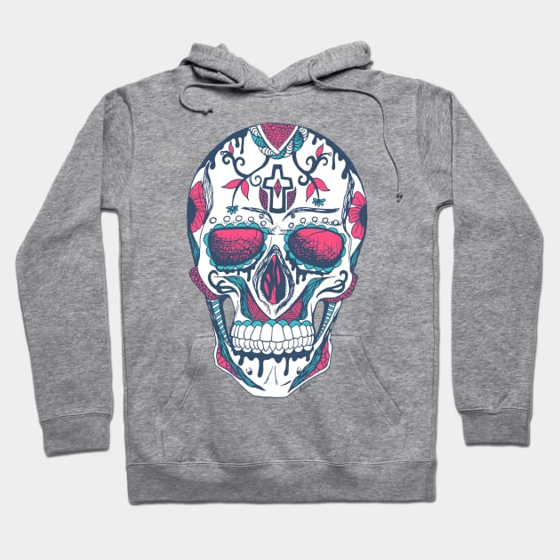 Sofea Los Muertos Skull Hoodie by kenallouis